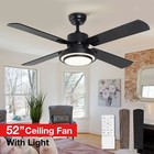 New Listing52inch Ceiling Fans With Led Light and Remote Control