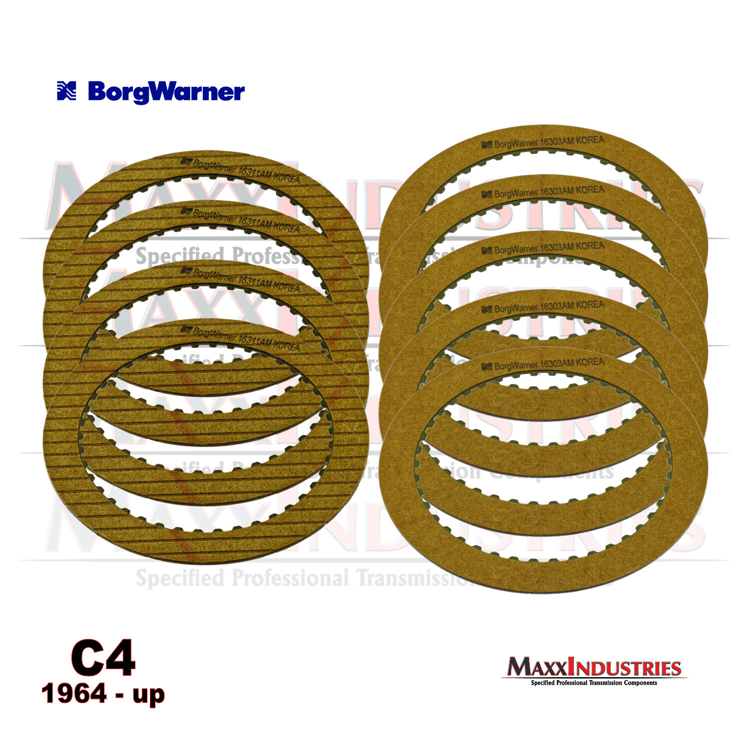 C4 C5 Transmission Friction Clutch Kit BorgWarner fit Ford Lincoln Mercury 64-86