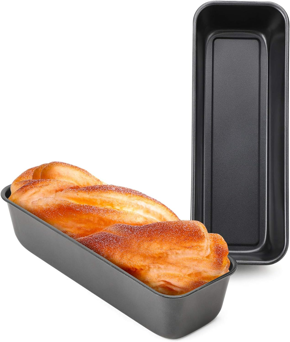 Long Loaf Bread Pan, 12X4 Inch Set Rectangle Loaf Pan, Nonstick Bread  Pans Car