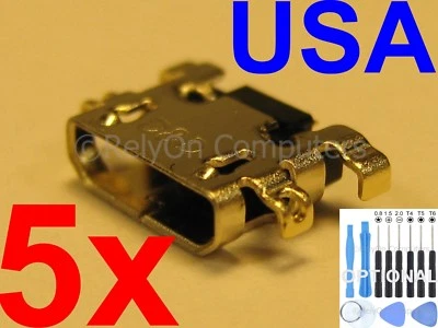 5x USB Charging Port Micro Sync For Amazon Kindle Fire HD8 SX034QT 7th Gen 2017