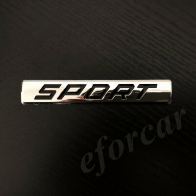 3D Metal Chrome Sport Car Trunk Rear Fender Side Emblem Badge Decal Stickers