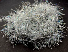 CRYSTAL ICE HACKLE - SILVER PEARL - 5 Yds - Feather Replace - Fly Tying Material