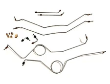 1960-66 Chevy C10 Truck Front Brake Line Kit for Disc Conversion Setup See Valve