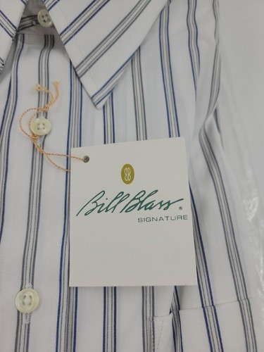 Bill Blass Signature Dress Shirt Blue/White 15 1/2 32/33 - Brand New - Picture 2 of 9