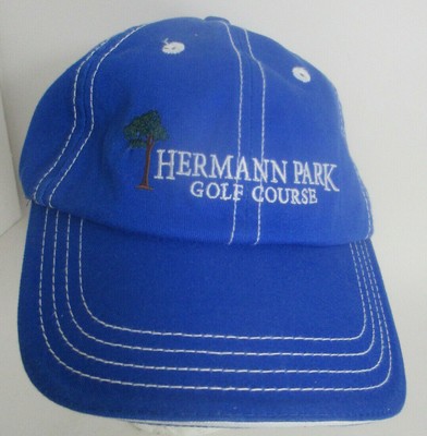 Hermann Park Hat Golf Course Houston Texas USA Embroidery Cap        blu