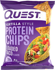 Quest Nutrition Tortilla Style Protein Chips - Loaded Taco - 1.1oz - Pack of 12