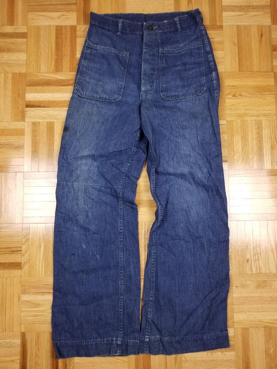 VINTAGE 40s 50s WWII KOREAN WAR US NAVY DUNGAREE DENIM WORK VINTAGE 40s 50s WWII KOREAN WAR US NAVY DUNGAREE DENIM WORK