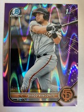 2022 Bowman Chrome Diego Rincones 1st Bowman Chrome Purple Mojo #BCP-65, 124/250
