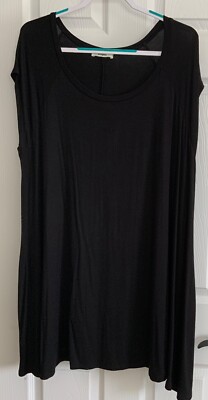 EUC ELOGES BOUTIQUE WOMENS PLUS SIZE 3XL BLACK KNIT SLEEVELESS DRESS
