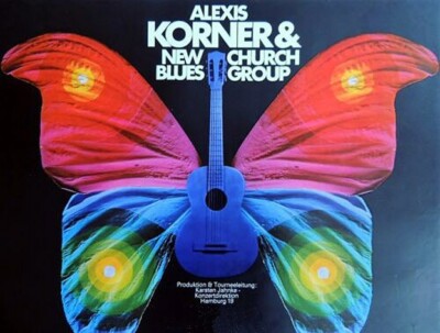 ALEXIS KORNER  rares Konzertplakat von 1969 gerollt