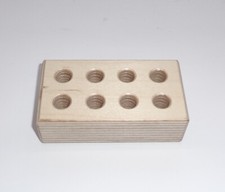 Holzsockel Direktspannzange MK1 f&uuml;r 8 Spannzangen (4x2)