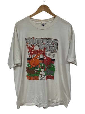 Vintage 2000 Border Wars Tennessee Georgia Football Graphic Tee Size XL