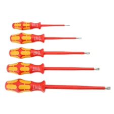Wera 160i/162i/5 Kraftform VDE Insulated Screwdriver Set 5 Pieces 05346276001