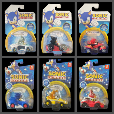 Sonic the Hedgehog Team Racing Shadow Knuckles Tails Silver Vector Diecast Car