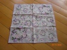 Damen Taschen Tuch lila gr&uuml;n rosa mit Rosen