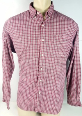 Ralph Lauren Sport Button Up Shirt Plaid Checks Lomg Sleeve Top Size Large