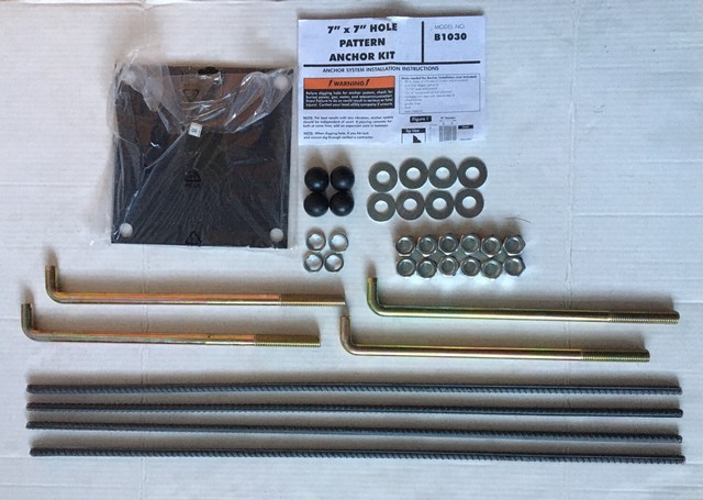 silverback 7 basketball hoop anchor kit