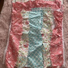 BABY GIRL Peanut Shell Mila Crib Bedskirt 3 Tiers Of Ruffles