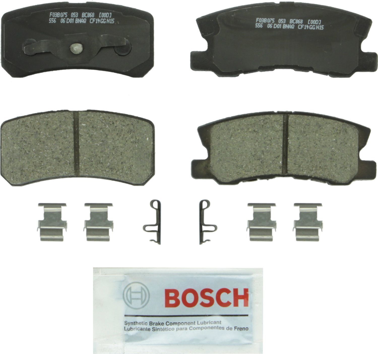 Bosch BC868 Rear Disc Brake Pads for Chrysler 200 2011-2014 Sebring 2008-2010-image