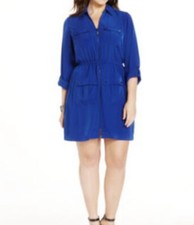 Alfani womens utility zip front shirt dress size 12 NWT