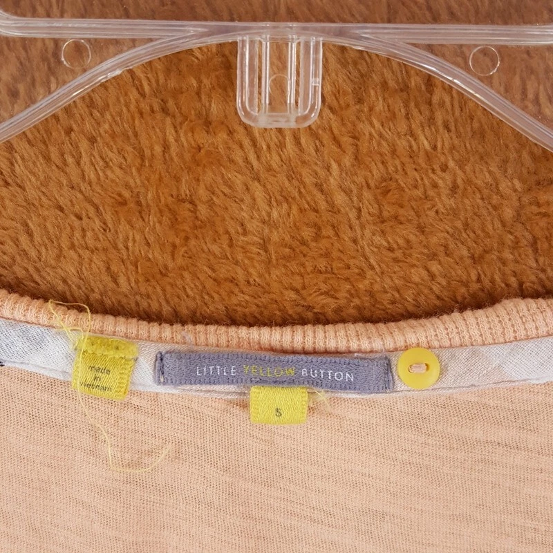 Top LITTLE YELLOW BUTTON Mujer Pequeño Pastel Naranja Rayas ANTHROPOLOGIE Foto 2 de 4