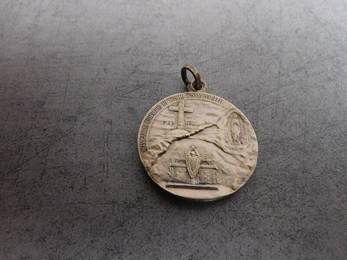 MEDAILLE PENDENTIF RELIGIEUX PIVS XI PONT MAX EN BRONZE ARGENTE N°51 - Photo 6 sur 7