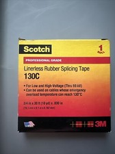 3M Scotch 130C Linerless Rubber Splicing Tape 3/4 in X 30 ft. 1 Roll Per Box.
