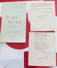 manuscrit dedicace 1899 Au gré du vent Philémon Savory (Paul Saltet)