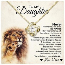 Larvincy Mothers Day Gifts For Daughter From Father - To My Daughter Necklace...