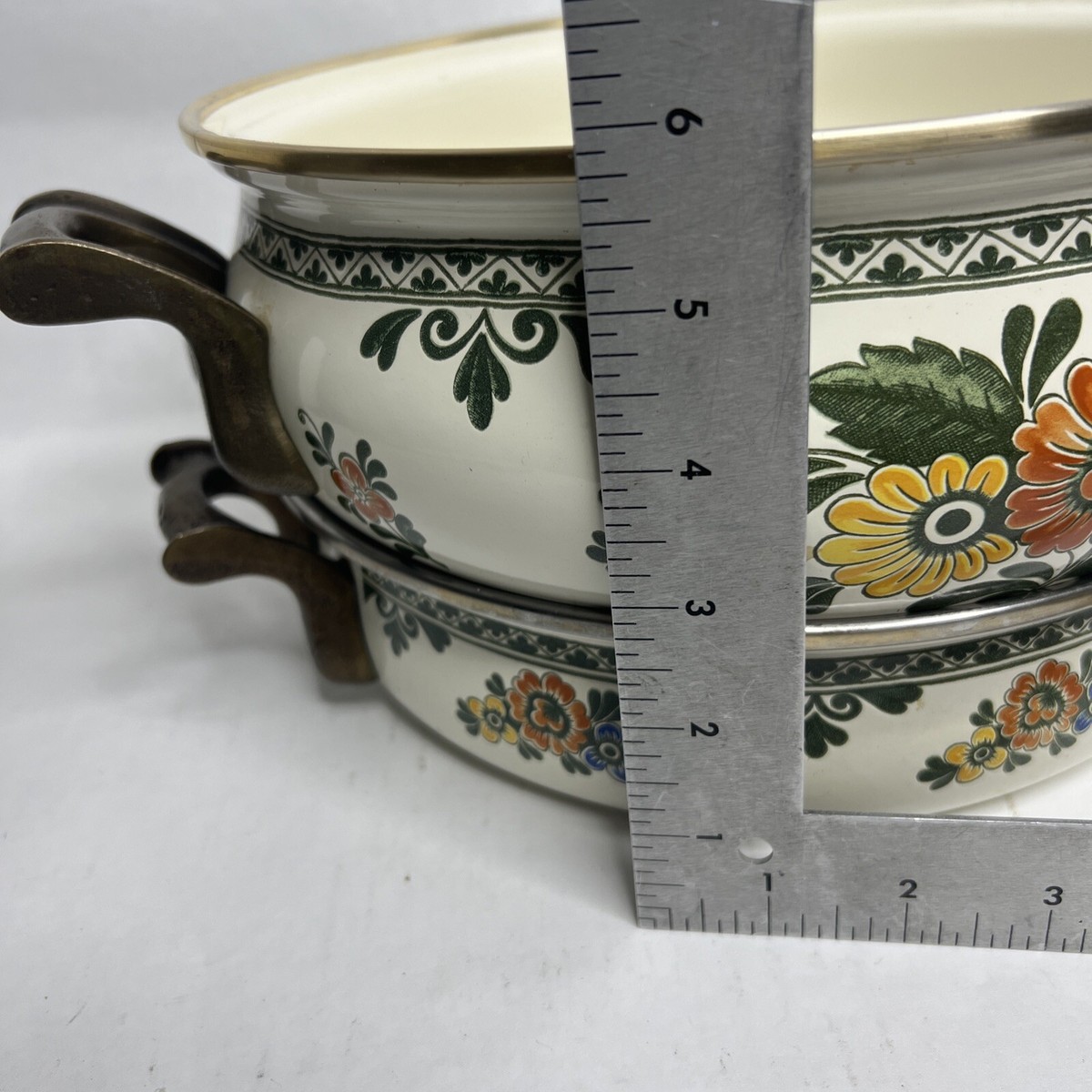VTG ASTA German Enamelware Cookware Pot Double Warmer/boiler