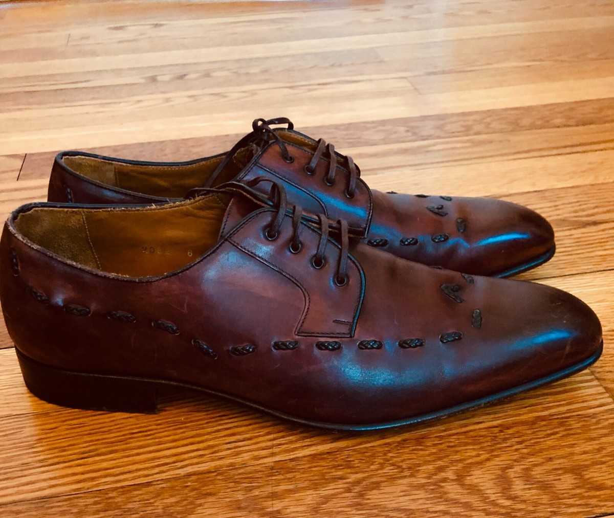Sergio Rossi Men\'s Burgundy Brogue Designer Italian Leather Oxfords US8 EU41 UK7 Sergio Rossi Men main image 4