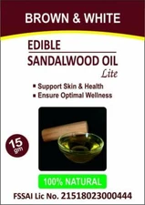  Brown & White Edible Sandalwood Oil  lite 15 m New box Hurry Limited Stock