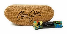 Maui Jim Sunglasses Large Clam Shell Hard Case with Cleaning Cloth/Bag NEW