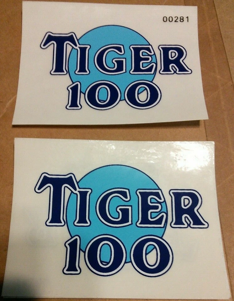 Tiger 100 rear mudguard fender vinyl decal sticker Triumph T100 1949-59 each - Image 2 of 4