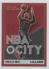 2019-20 Panini NBA Hoops Premium Stock NBA City Red Damian Lillard #6 0jx5
