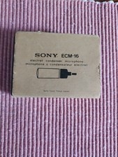 SONY ECM-16 Electret Condenser Microphone w/ Case, Clip, Box,  Manual
