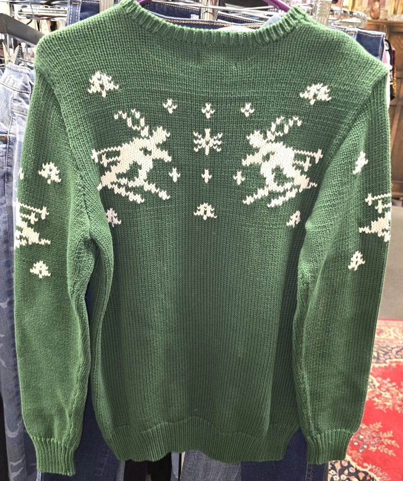 Suéter Polo Ralph Lauren Para Hombre De Colección Esquí Hombre (GRANDE) Nuevo Con Etiquetas Verde  Foto 2 de 3