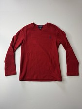 Polo Ralph Lauren Red Waffle Knit Long Sleeve Shirt Kids Size 7