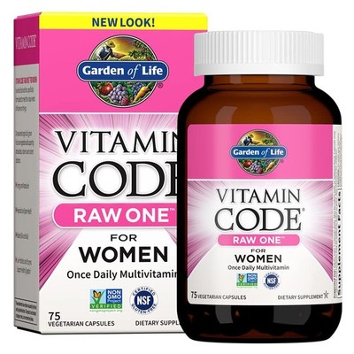 Garden of Life Vitamin Code Raw One for Women, Once 75 Count (Pack 1), N/a