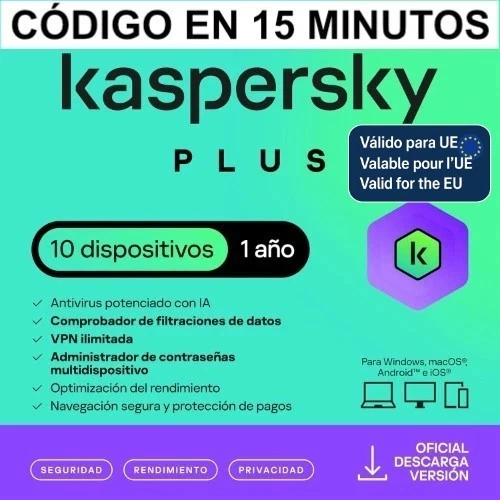 Plus Internet Security 10 Pc 2025/1 año/📩email con código 15 minutos📩