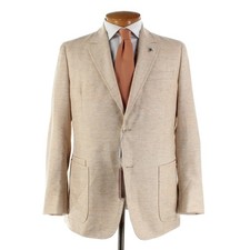 Ravazzolo NWT Cashmere/Silk Sport Coat Size 52R 42R US In Tan w Orange Flecks