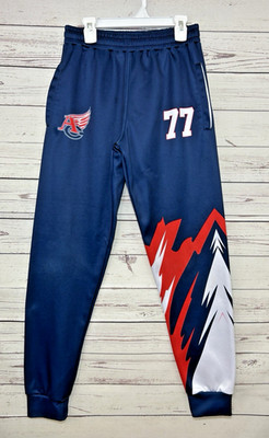 Sweatpants Warm Up Pants Boys L Lined Blue Red White Triple M Apparel AC