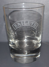 BAILEYS IRISH CREAM ETCHED BAILEYS GLASS BUBBLE IN BASE 4&frac14;" (11CM) 8 AVAIL