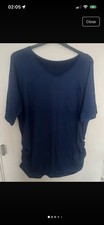 Ladies women’s plus size navy maternity stretchy short sleeve top size 22-24