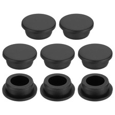 uxcell 8Pcs Silicone Hole Plug 29mm, Black High Temp T Type Rubber Stoppers f...