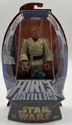 Star Wars Force Battlers Obi Wan Kenobi Hasbro Actionfigur OVP MOC 2005