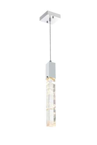 Elegant Lighting 2088D5 Aurora 5"W Crystal Mini Pendant - Chrome - Picture 11 of 12