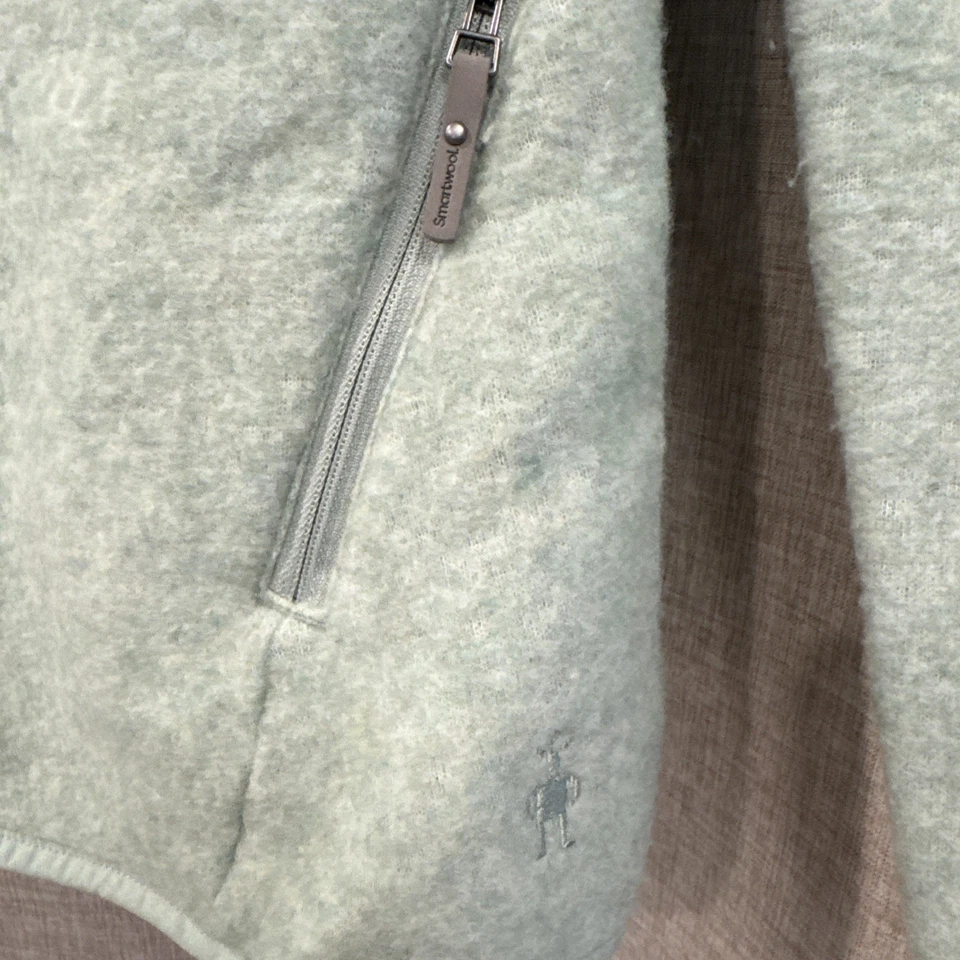 Chaqueta Smartwool Hudson Trail polar cremallera completa para mujer XS mezcla de lana jade claro Foto 2 de 4