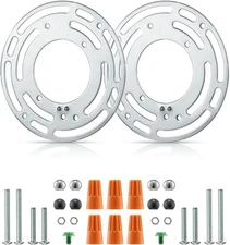 Qc 2 Pack Universal Light Fixture Mounting Bracket, 4 Inches Size-1, Silver 