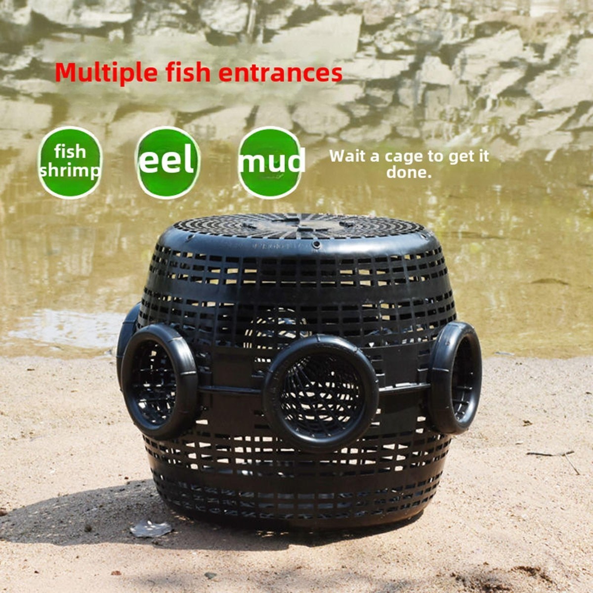Fishing Cage Net Fishing Tackle Tool Handheld Eel Cage for Eel